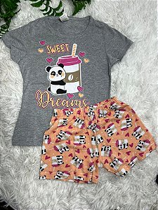 Conjunto Analê Meninas Camiseta e Shorts Rotativo