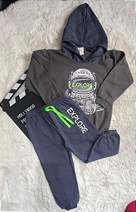 Conjunto Moletom Dino Explore Infantil