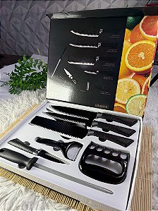 Kit Jogo de Facas Black Churrasco