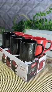 Jogo de Xícaras Indian - Black Red - 6 Peças 90ml