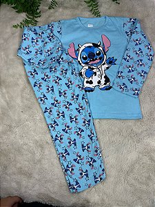Pijama Infantil Manga Longa e Calça Personagens - Hora do Soninho
