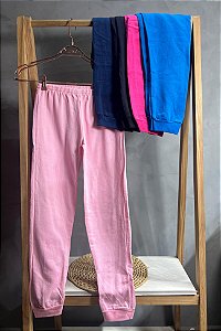 Calça Moletom Juvenil C/ Punho Cores Variados (Unissex)