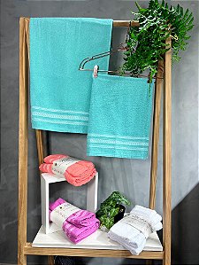 Kit Toalha Abraço de Algodão - Corpo + Rosto