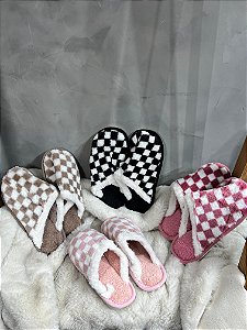 Pantufa Adulto Xadrez