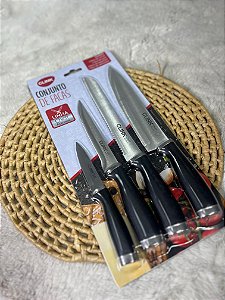 Conjunto de Facas Inox - 4 Facas