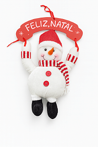 Enfeite de Porta Boneco de Neve – Feliz Natal