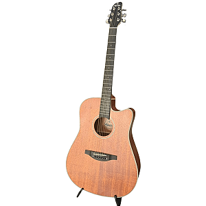 Violao Eletrico Malibu Fuji Folk Tampo Solido Maciço Mogno Efeito