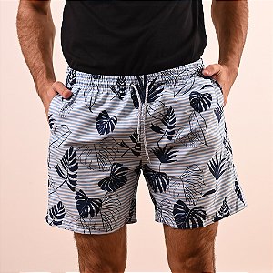 Bermuda Praia Estampa Degradê Grafite Masculina