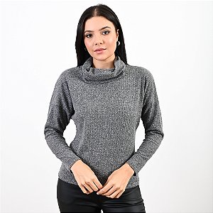 Blusa Gola Boba Malha Tricot Feminina