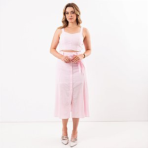 Regata Cropped Decote Princesa Listrada Feminina