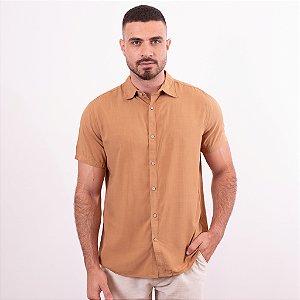 Camisa Manga Curta Viscose Masculina