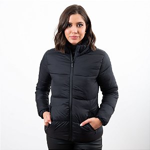 Jaqueta Puffer Com Capuz Feminina