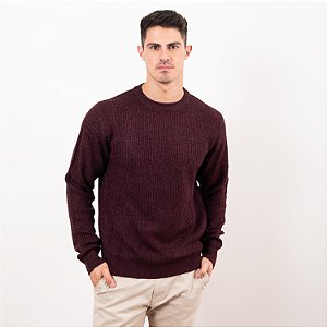 Blusa Tricot Mesclada Gola Redonda Masculina