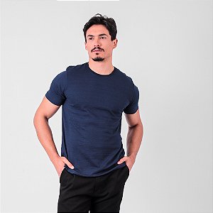 Camiseta Algodão Com Textura Masculina