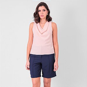 Blusa Sem Manga Gola Degagê Feminina