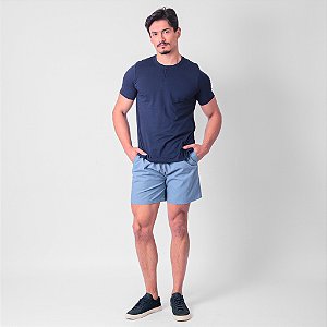Short Em Linho Cós Elástico Com Cordão Masculino