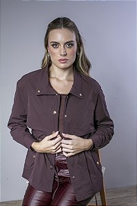 Parka Feminina Acinturada com Botões
