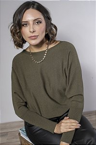 Blusa Tricot Feminina Ampla Manga Morcego