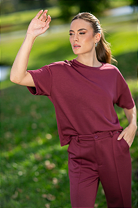 Blusa Feminina Conforto Manga Curta Decote Redondo