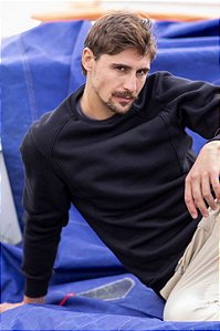 Blusa Moletom com Recortes Masculina