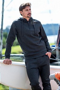 Calça Reta Conforto Masculina com Zíper e Bolsos