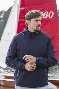 Jaqueta Corta-Vento Masculina Impermeável com Forro Térmico e Capuz