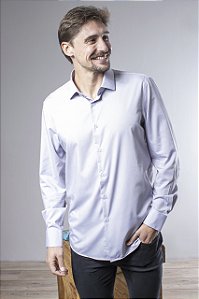 Camisa Masculina Manga Longa Fibra Bambu Sarjada