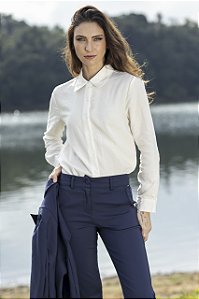 Camisa em Liocel Feminina Manga Longa