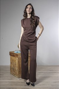 Calça Feminina Reta Conforto Com Bolsos