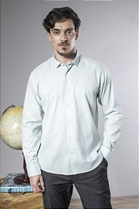 Camisa Manga Longa Masculina Em Linho E Viscose