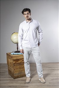 Camisa Manga Longa Masculina Em Modal