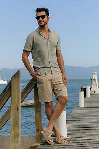 Camisa Manga Curta Masculina Em Viscose