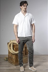 Calça Masculina Slim Conforto Com Cordão Interno