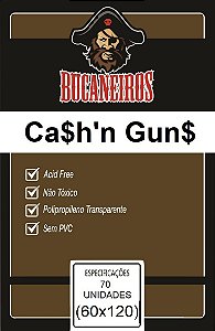 Sleeves Bucaneiros Customizados CA$H'N GUNS e JAMAICA (60 x 120 mm) C/70