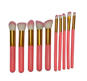Kit de Pincéis Kabuki Com 10 Peças