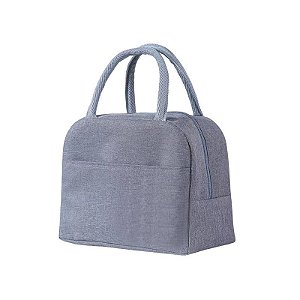 Bolsa Térmica com bolso na frente - Cinza