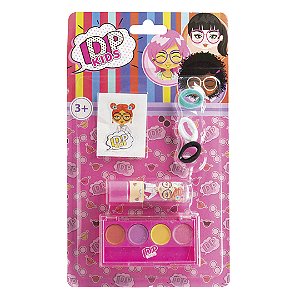 Kit de Maquiagem infantil Sombra + Batom + Xuxinhas - Dapop KIDS