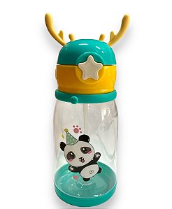 Garrafa Infantil Com Alça Panda - Verde