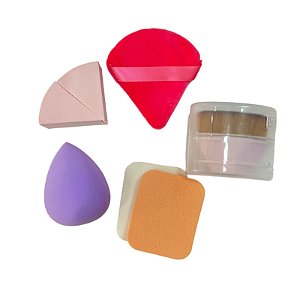 Kit de Esponjas com 6 unidades + Pincel Mágico - Beauty Toolo