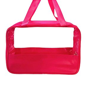 Bolsa Multifuncional Com transparência Média - Rosa Escuro
