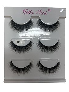 Cartela de Cílios Postiços 5D 3 Pares Shiny 013 - Hello Mini