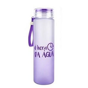 Garrafa Plástica 500ml (É HORA DA ÁGUA) - Lilás