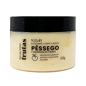 Esfoliante pêssego Corpo e Rosto Porán 240g
