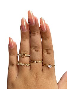 CONJUNTO DE ANÉIS (DOURADO) A1