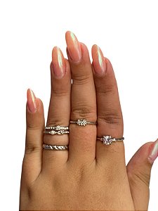 CONJUNTO DE ANÉIS (PRATA) A5