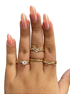 CONJUNTO DE ANÉIS (DOURADO) A3