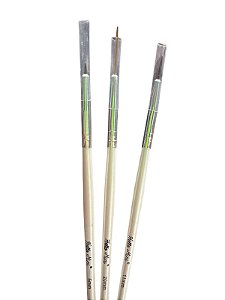 Kit de Pinceis de unha com 3 branco