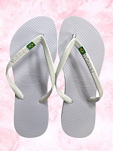 HAVAIANAS - BRANCA BANDEIRA DO BRASIL