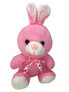 PELÚCIA COELHINHA (ROSA COM LAÇO CORAÇÃO)