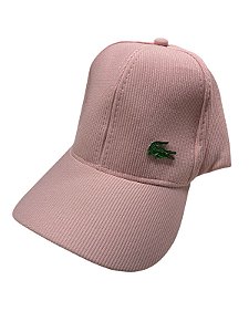 Boné inspirado na Lacoste Canelado - Rosa Claro